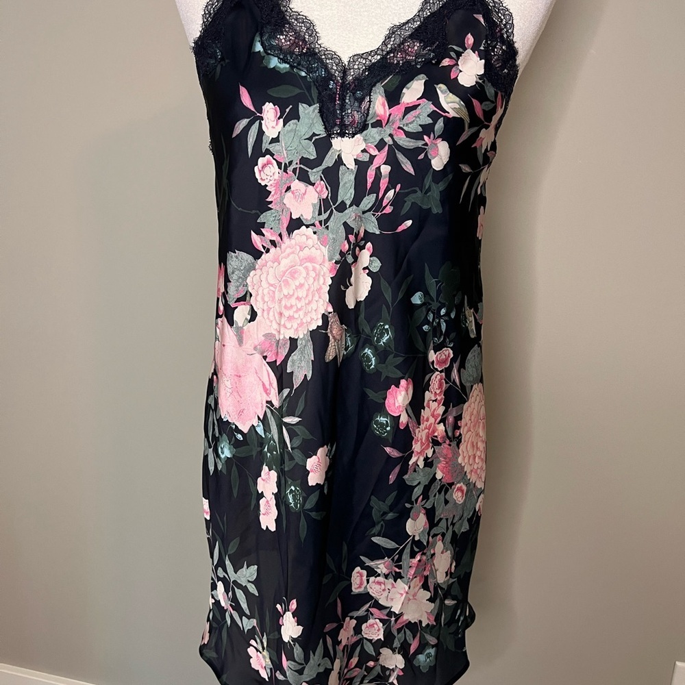 Bundle of 3 Victoria’s Secret Floral Satin & Lace Negligee Nightgowns - Size M